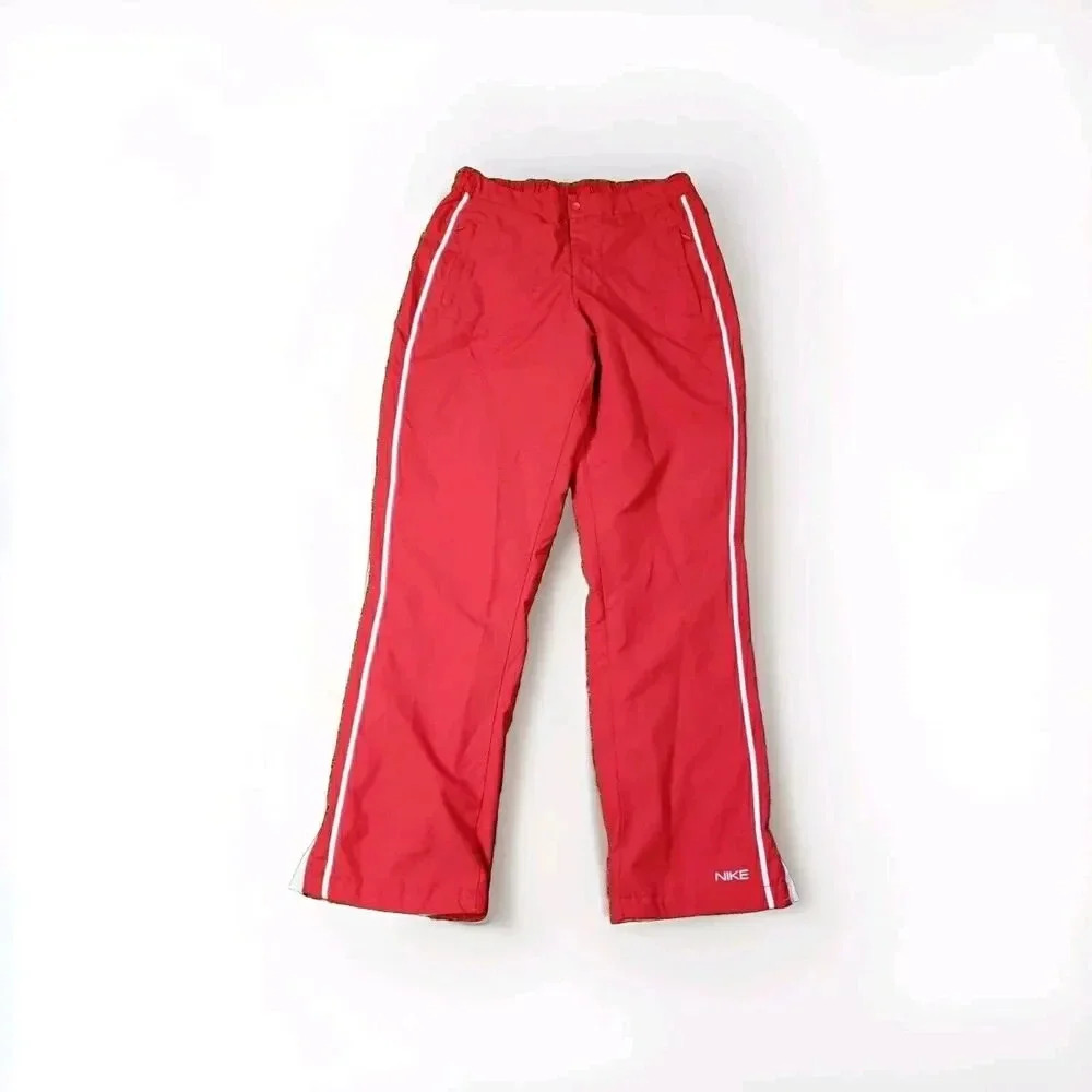 Nike JR's VTG Small S 4-6 dark Red Mesh polyester Athletic Workout Pants  Y2k